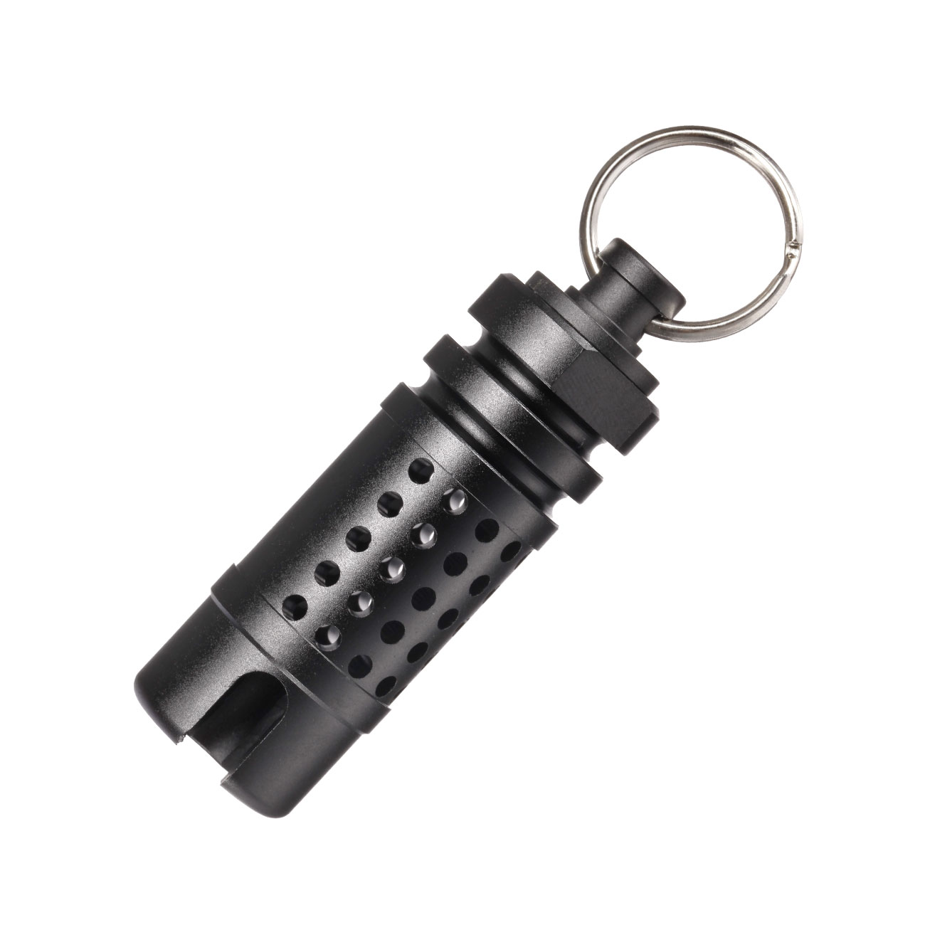 Matrix Hive CNC Aluminium Flash-Hider schwarz 14mm- mit Schlsselanhnger-Adapter Bild 4