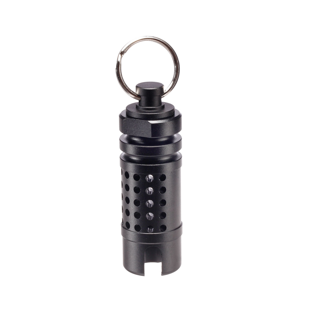 Matrix Hive CNC Aluminium Flash-Hider schwarz 14mm- mit Schlsselanhnger-Adapter Bild 6