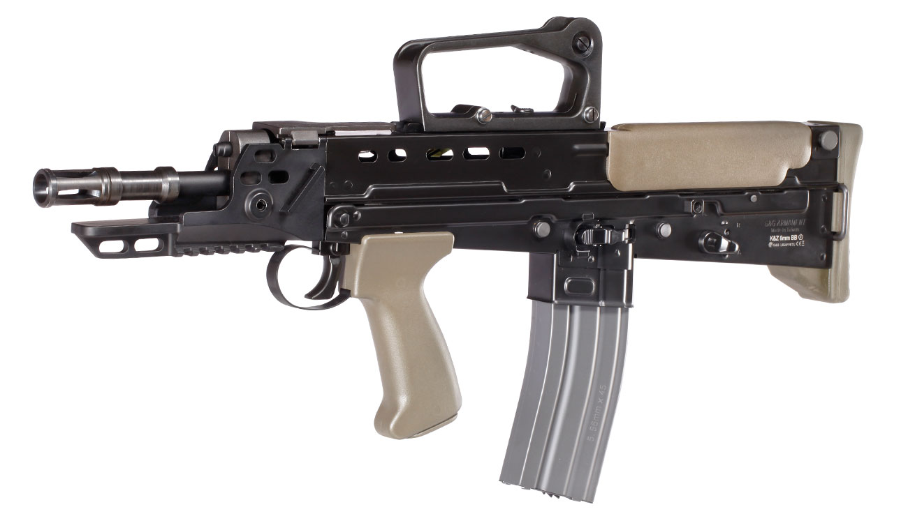 G&G L85 AFV 2.0 ETU-Mosfet BlowBack Vollmetall S-AEG 6mm BB oliv / schwarz