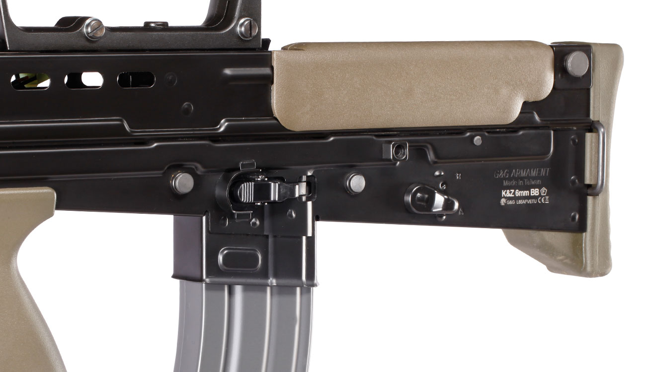 G&G L85 AFV 2.0 ETU-Mosfet BlowBack Vollmetall S-AEG 6mm BB oliv / schwarz Bild 6