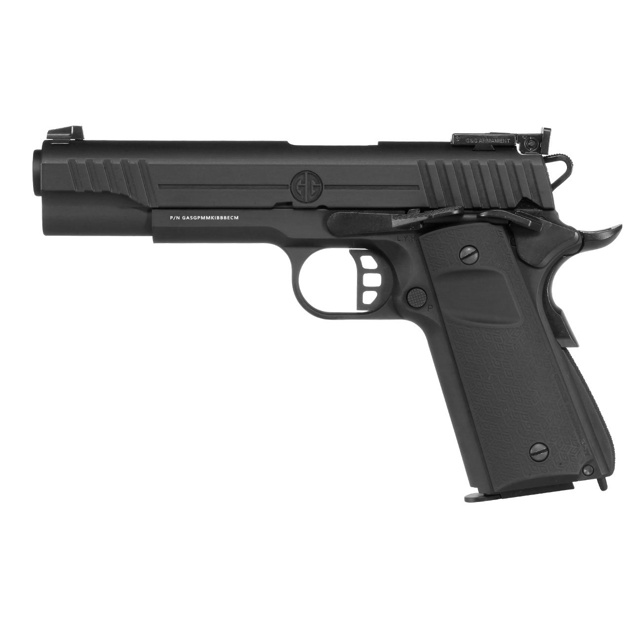 G&G GX45 MkI Airsoftpistole Vollmetall GBB 6mm BB schwarz inkl. Pistolenkoffer Bild 1