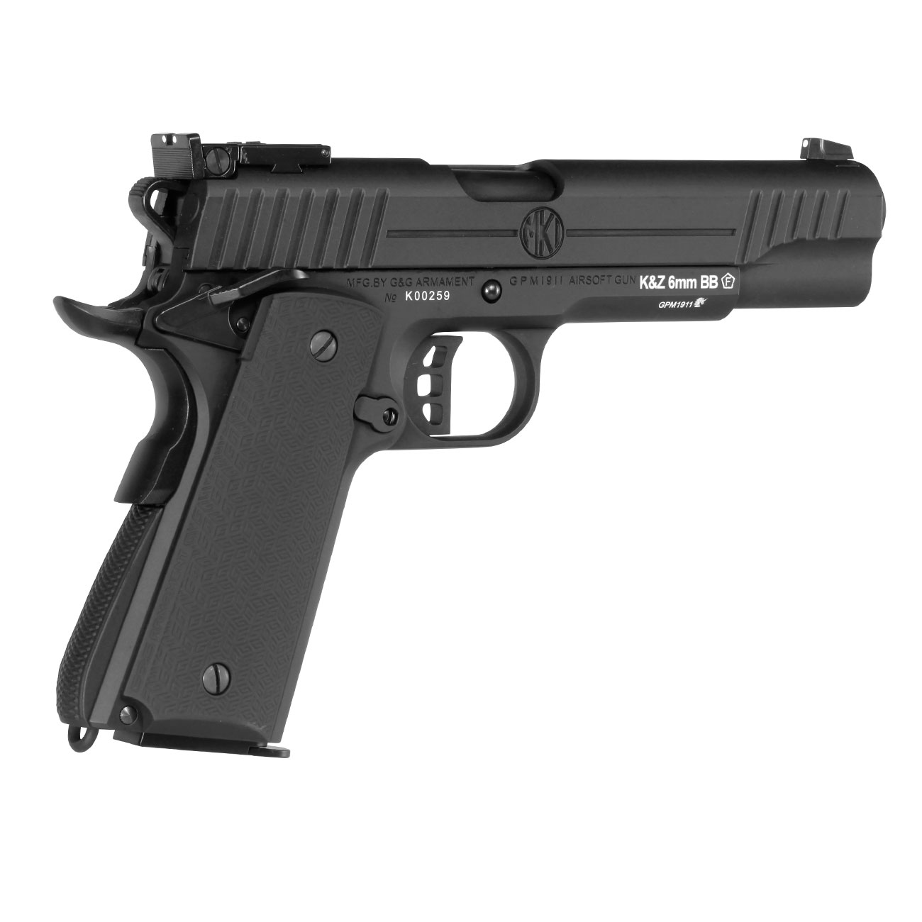 G&G GX45 MkI Airsoftpistole Vollmetall GBB 6mm BB schwarz inkl. Pistolenkoffer Bild 4