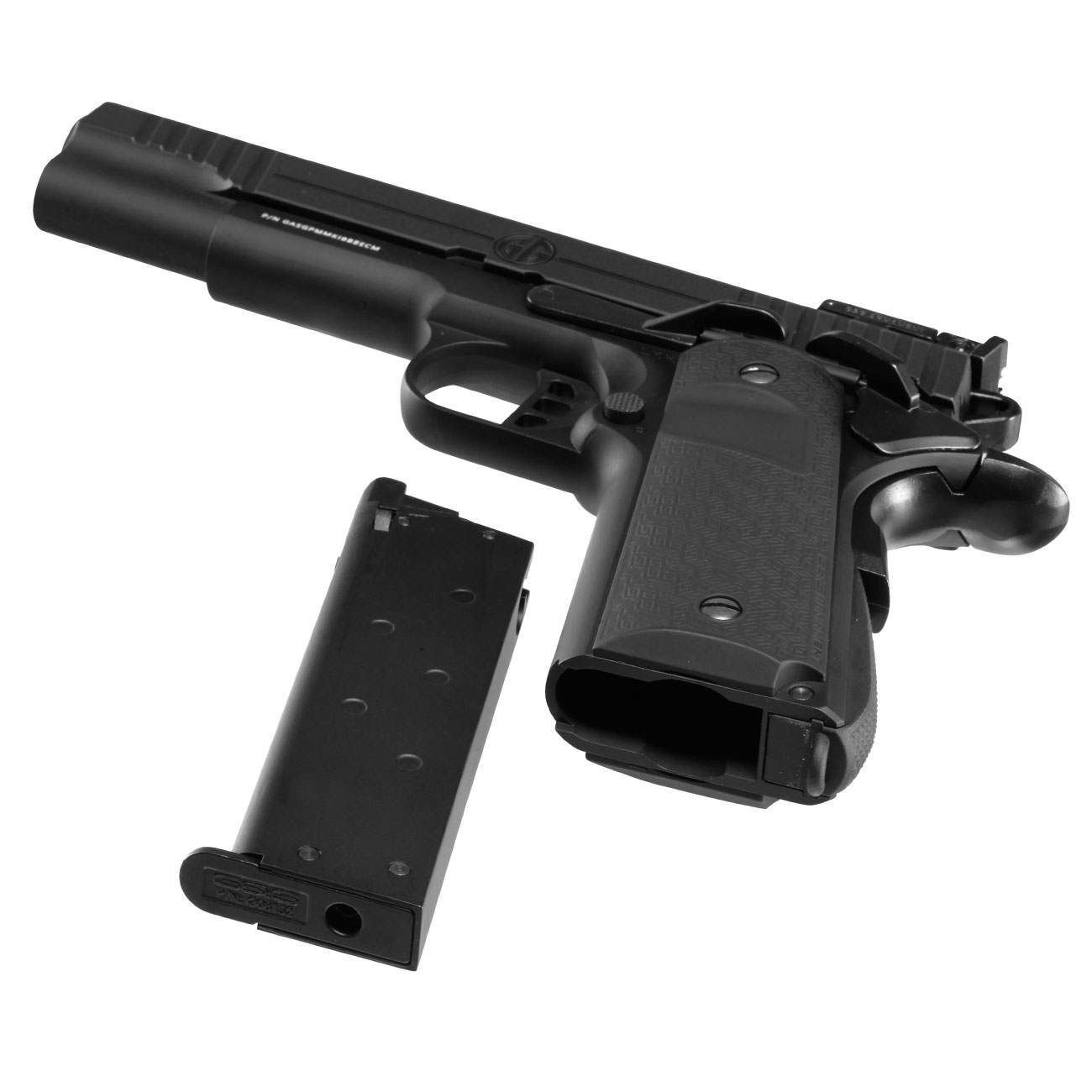 G&G GX45 MkI Airsoftpistole Vollmetall GBB 6mm BB schwarz inkl. Pistolenkoffer Bild 6