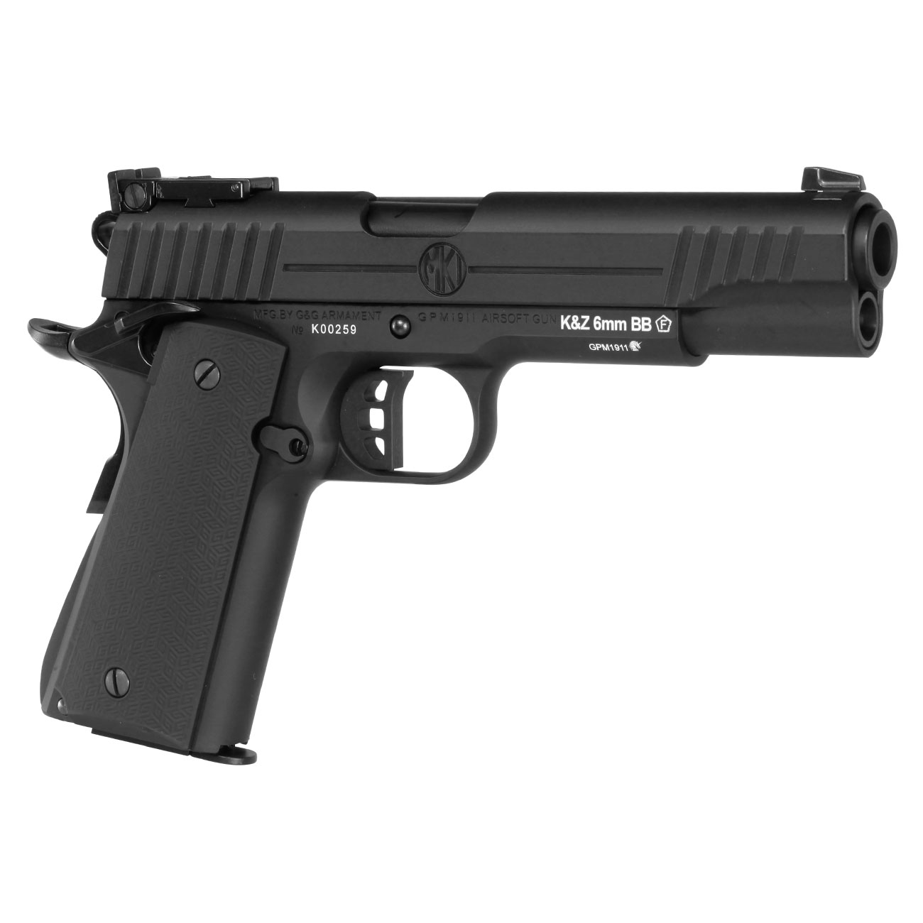 G&G GX45 MkI Airsoftpistole Vollmetall GBB 6mm BB schwarz inkl. Pistolenkoffer Bild 8