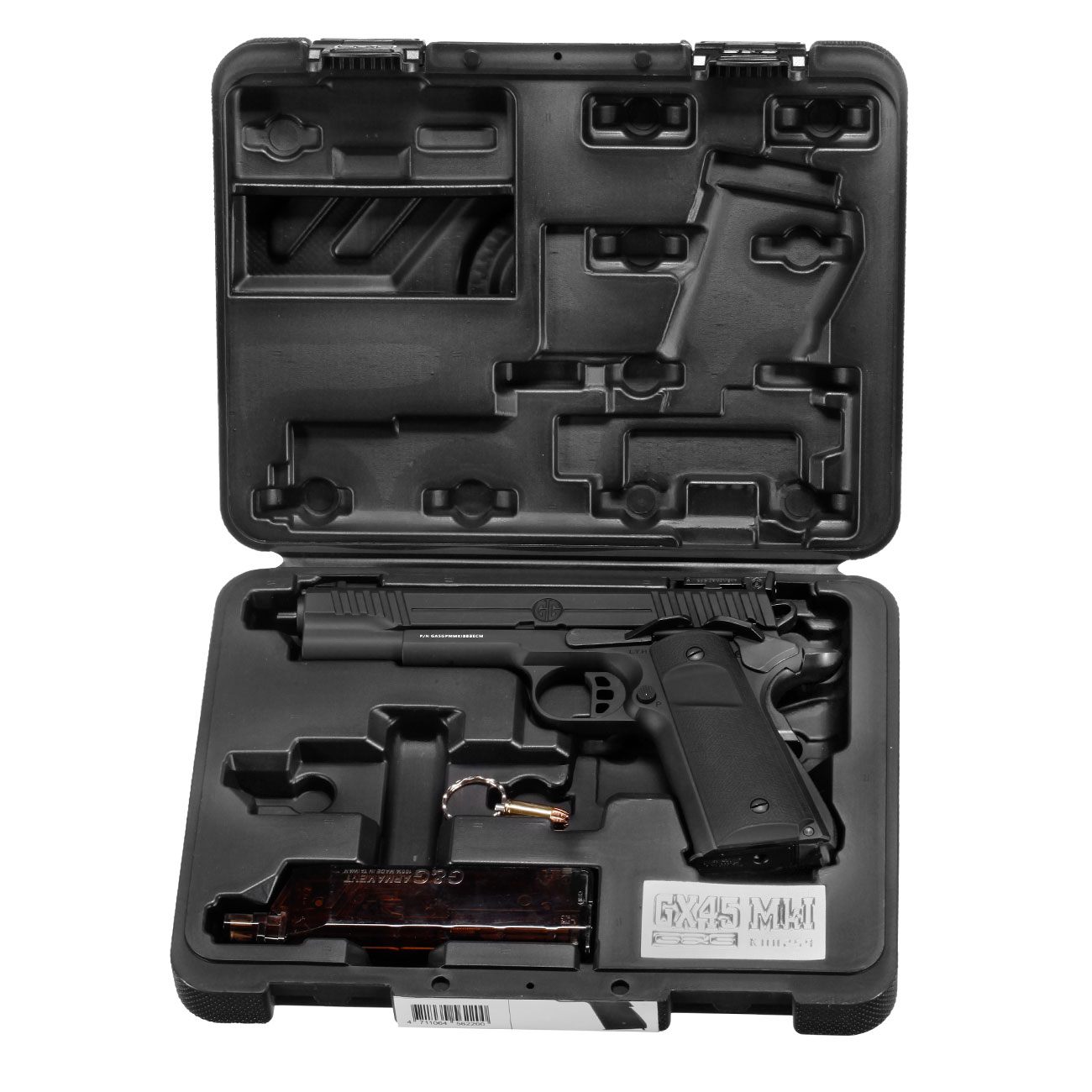 G&G GX45 MkI Airsoftpistole Vollmetall GBB 6mm BB schwarz inkl. Pistolenkoffer Bild 9