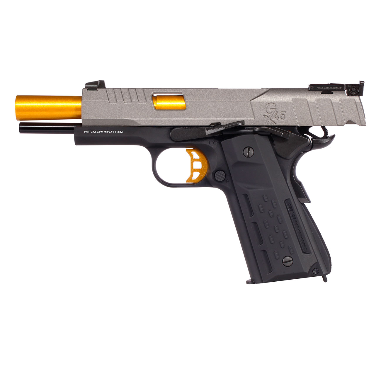 G&G GX45 MkV Airsoftpistole Vollmetall GBB 6mm BB grau inkl. Pistolenkoffer Bild 2