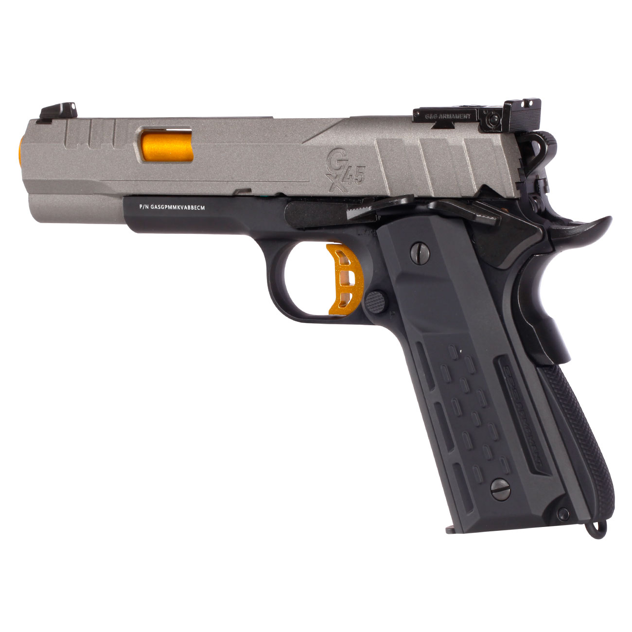 G&G GX45 MkV Airsoftpistole Vollmetall GBB 6mm BB grau inkl. Pistolenkoffer Bild 8