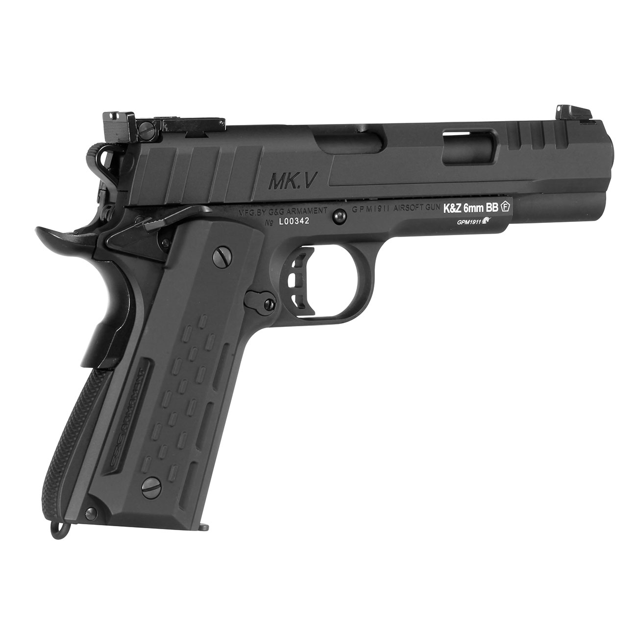 G&G GX45 MkV Airsoftpistole Vollmetall GBB 6mm BB schwarz inkl. Pistolenkoffer Bild 4
