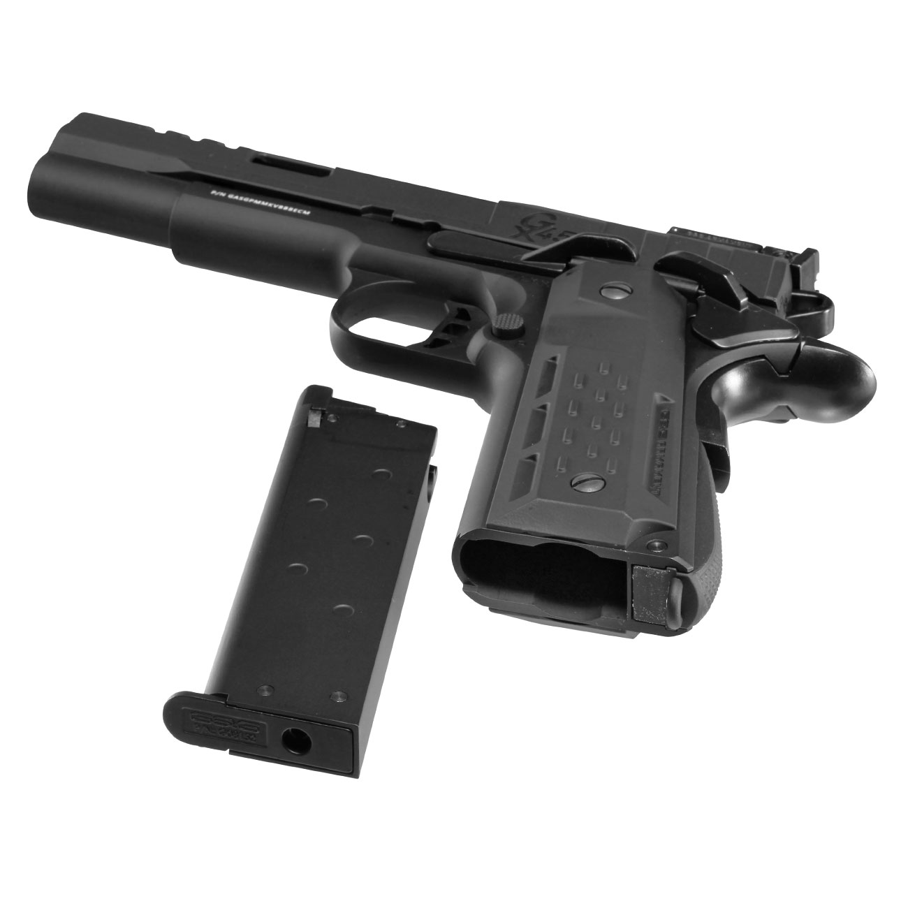G&G GX45 MkV Airsoftpistole Vollmetall GBB 6mm BB schwarz inkl. Pistolenkoffer Bild 6