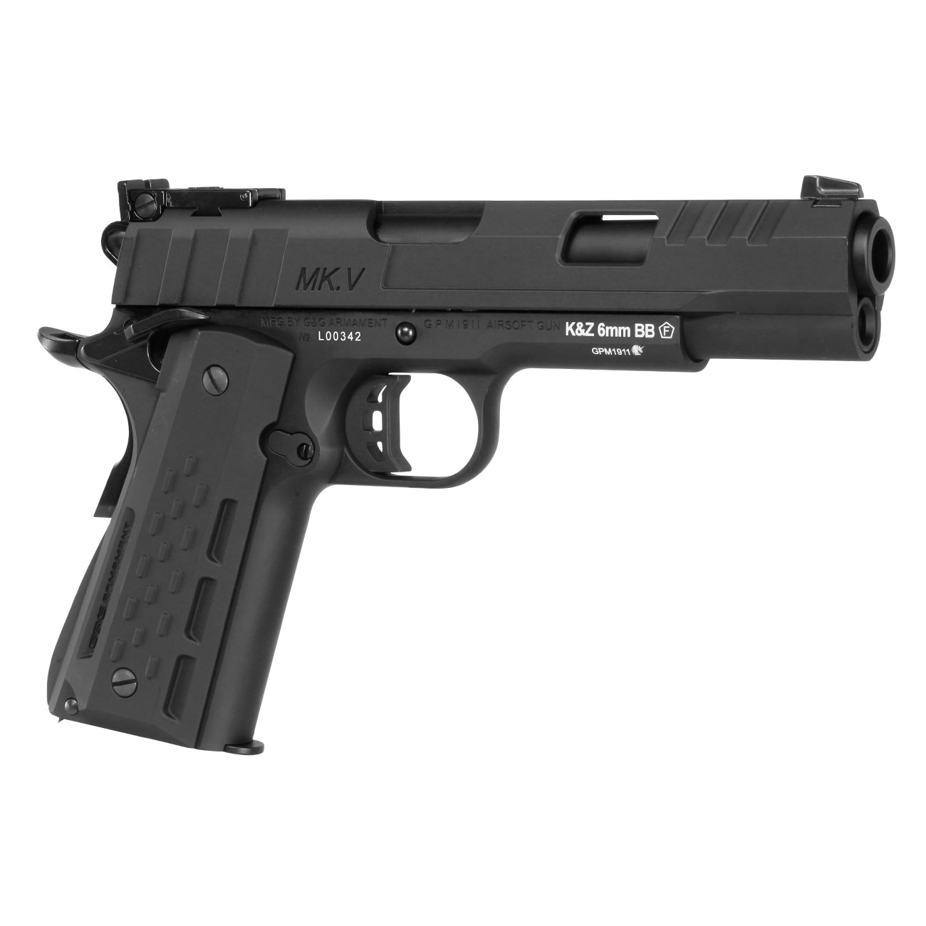 G&G GX45 MkV Airsoftpistole Vollmetall GBB 6mm BB schwarz inkl. Pistolenkoffer Bild 7