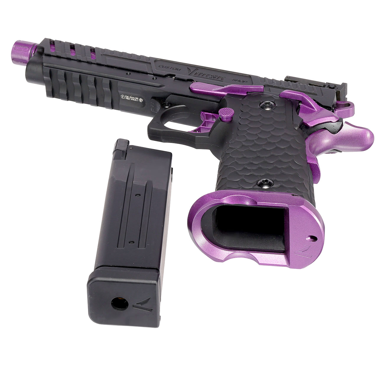 Vorsk Airsoft Hi-Capa 5.1 Vengeance Vollmetall GBB 6mm BB Purple Match Bild 6