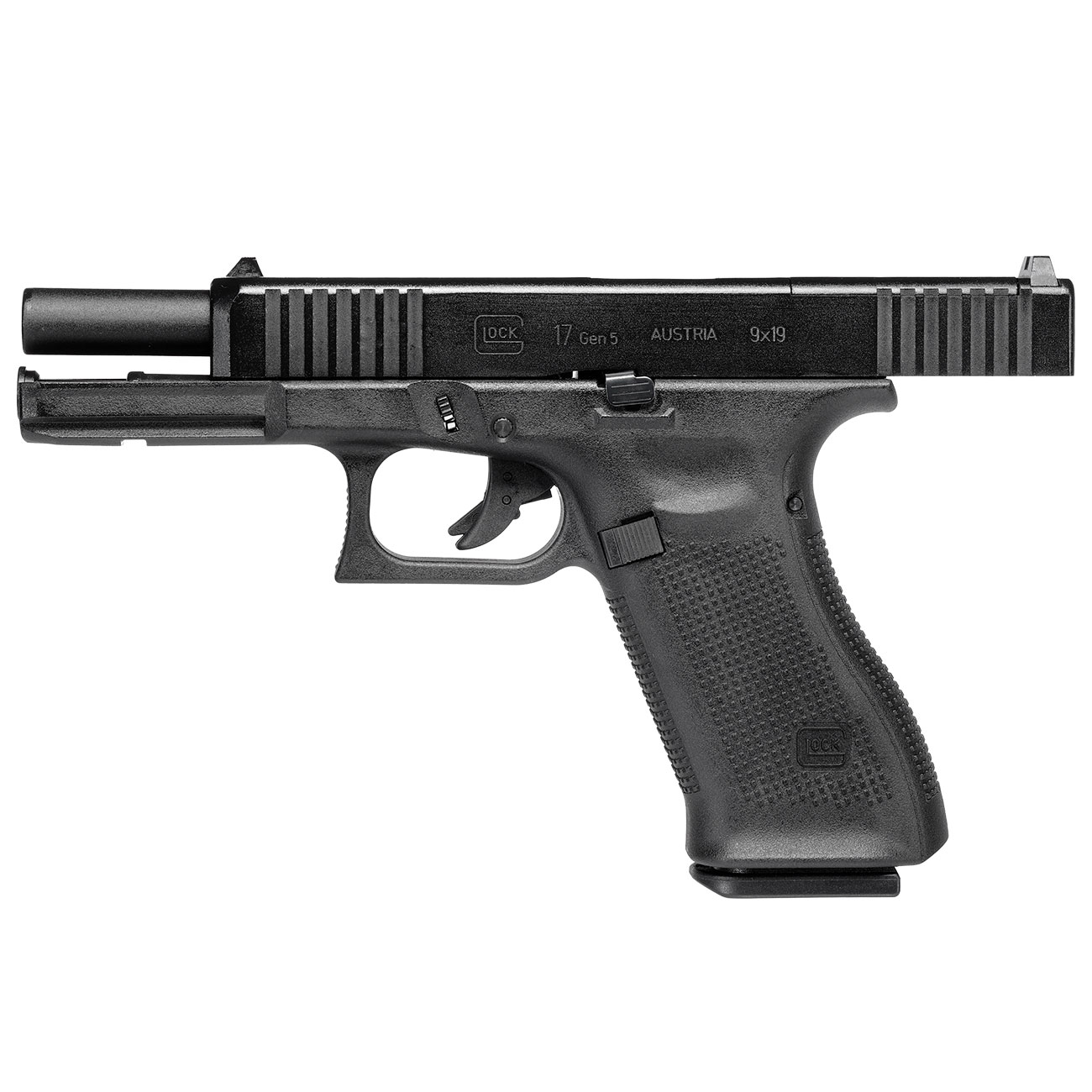 Glock 17 Gen. 5 MOS Airsoft mit Metallschlitten CO2 BlowBack 6mm BB schwarz Bild 2