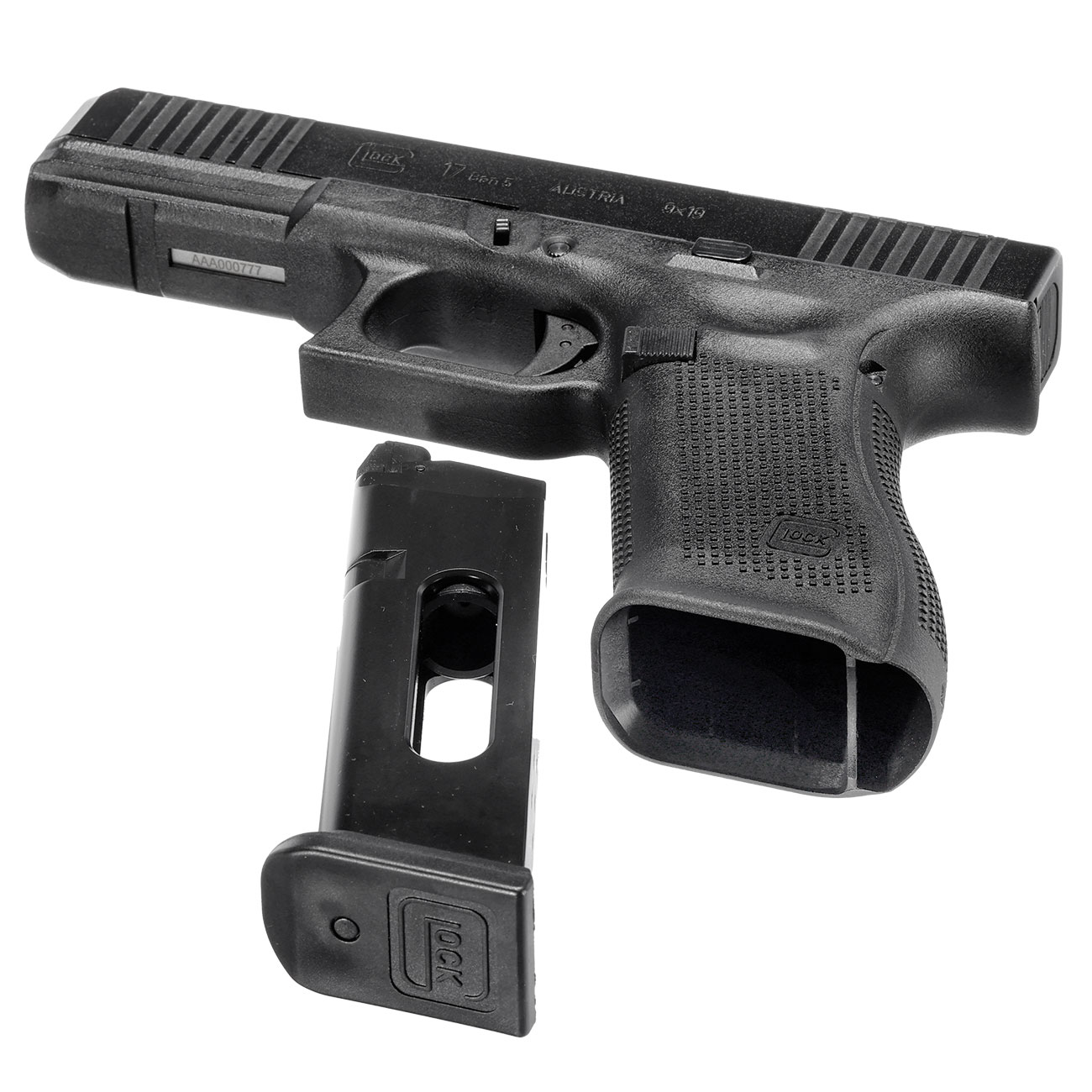 Glock 17 Gen. 5 MOS Airsoft mit Metallschlitten CO2 BlowBack 6mm BB schwarz Bild 6
