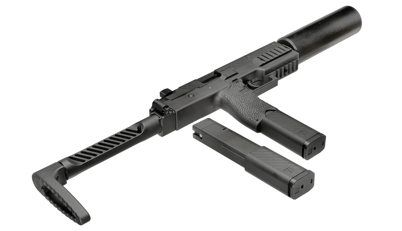 Vorsk VMP-1X PDW Polymer SMG GBB 6mm BB schwarz - Set mit Silencer / Ersatzmagazin Bild 6