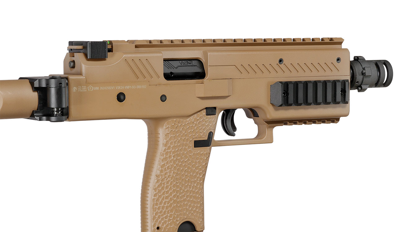 Vorsk VMP-1X PDW Polymer SMG GBB 6mm BB tan - Set mit Silencer / Ersatzmagazin Bild 10