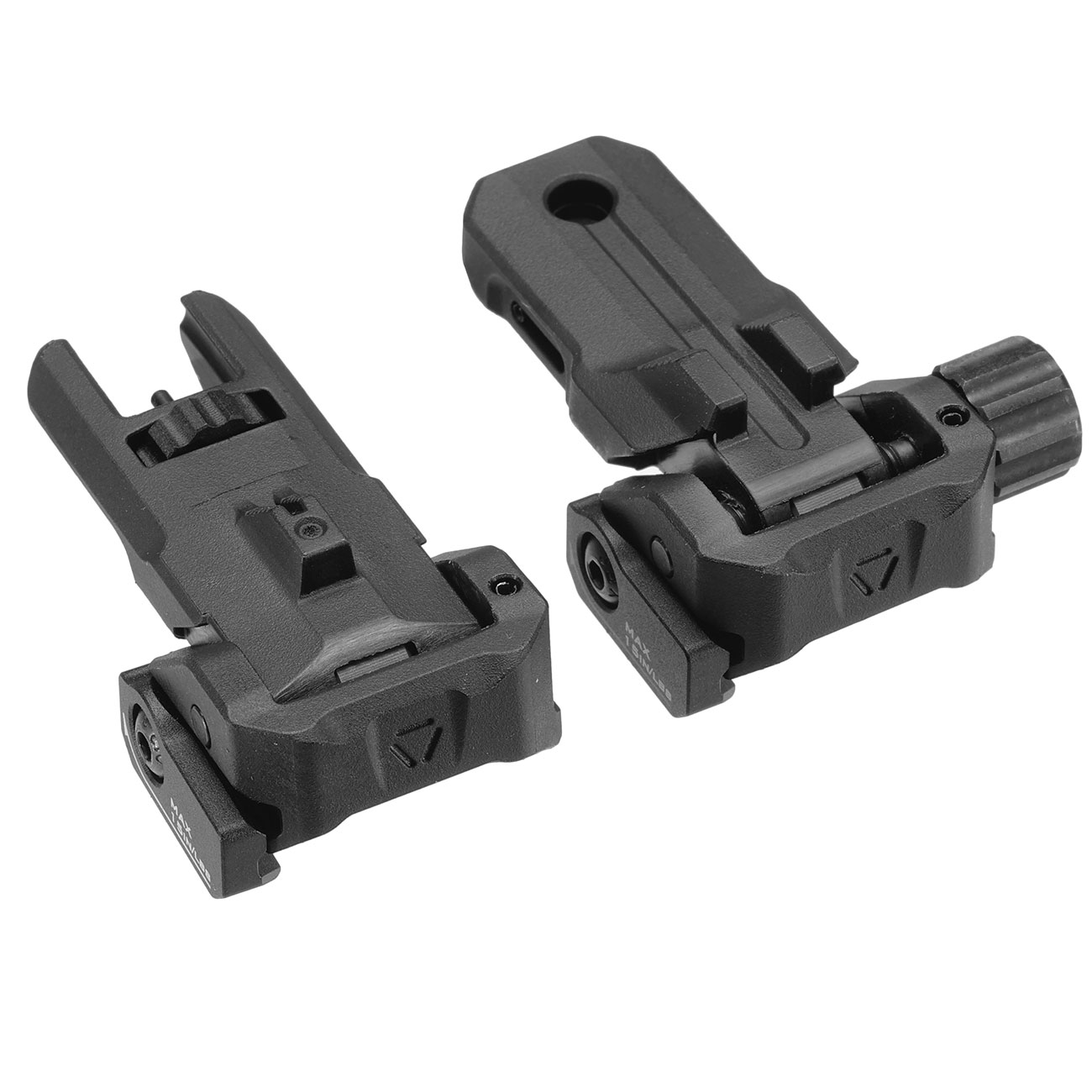 MadBull / Strike Industries Polymer Back-Up Low-Profile Flip-Up Zielvisier-Set f. 20 - 22 mm Schienen schwarz Bild 3