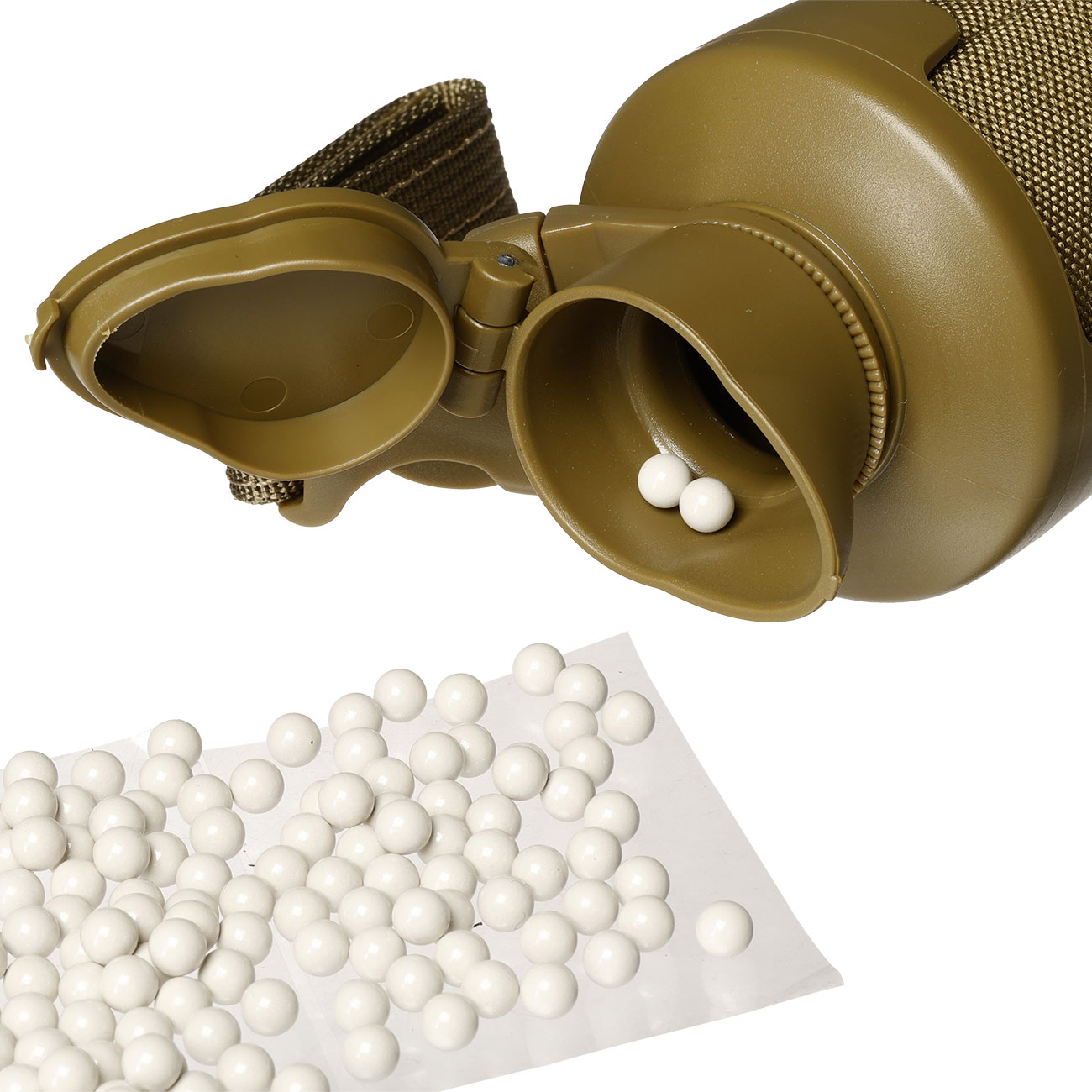 WoSport Nylon BB Storage Bag Kugelbeutel fr 3000 6mm BBs tan Bild 5