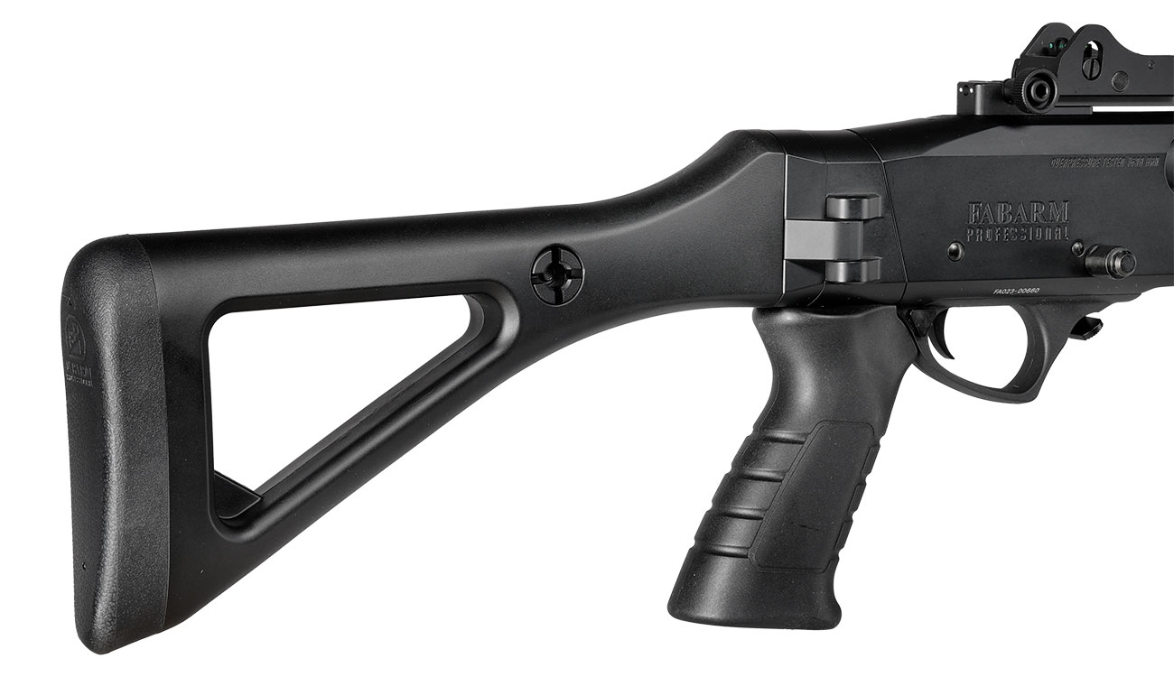 CYMA / BO Manufacture Fabarm STF12 Compact 11 Zoll Vollmetall Pump Action Gas Shotgun 6mm BB schwarz Bild 11