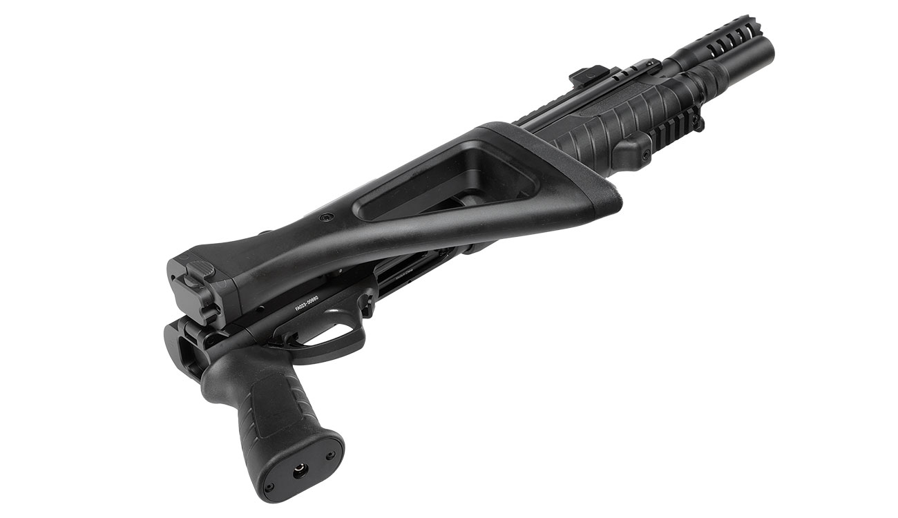 CYMA / BO Manufacture Fabarm STF12 Compact 11 Zoll Vollmetall Pump Action Gas Shotgun 6mm BB schwarz Bild 5