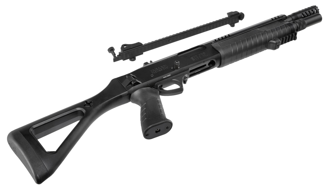 CYMA / BO Manufacture Fabarm STF12 Compact 11 Zoll Vollmetall Pump Action Gas Shotgun 6mm BB schwarz Bild 7