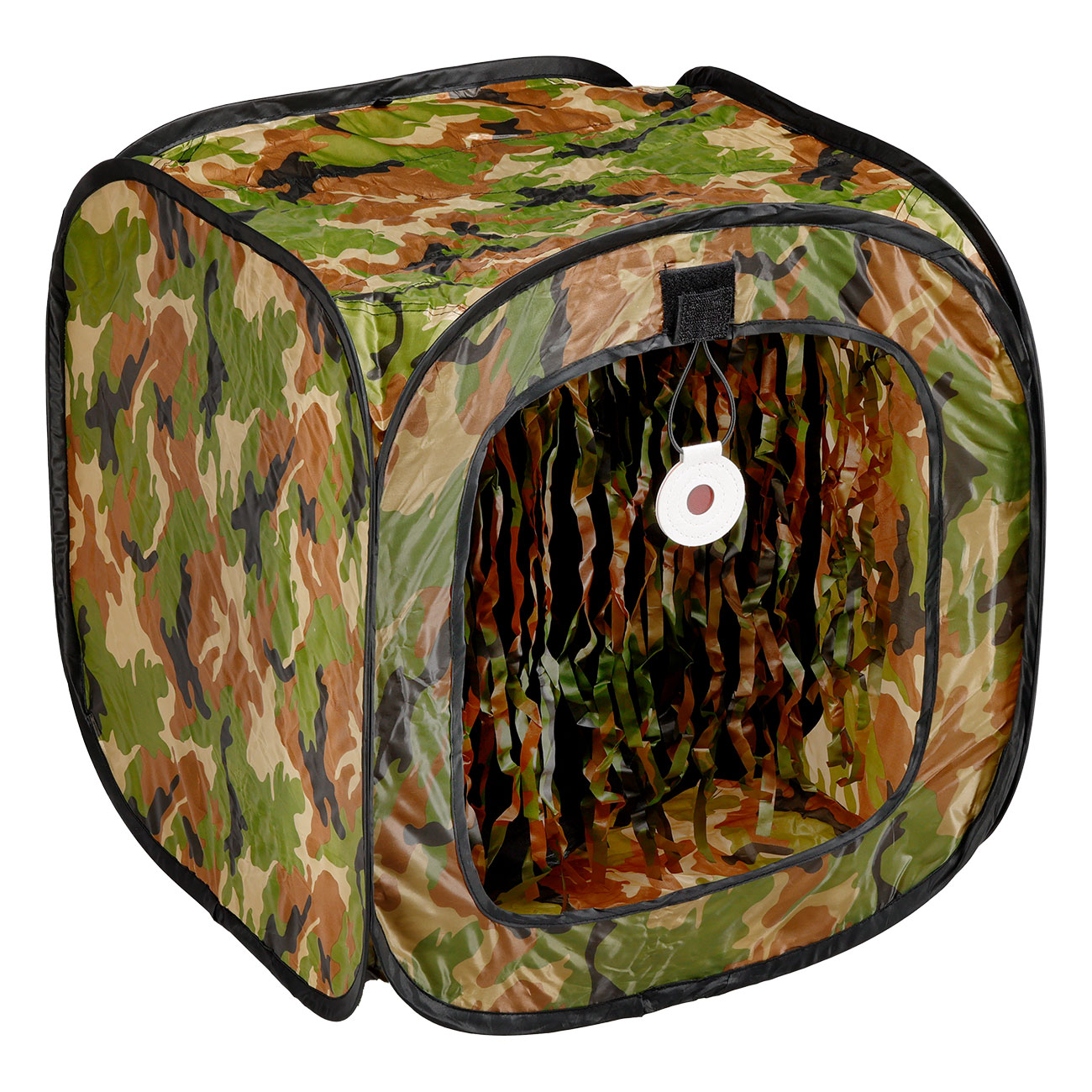 WoSport Training Tent Target Zielkasten mit Buffer-Vorhang faltbar woodland