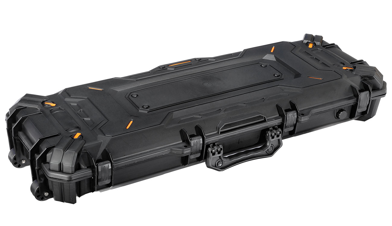 WoSport WST Tactical Rifle Case Waffenkoffer / Trolley 102 x 32,5 x 9 cm Cubed-Schaumstoff IPX7 schwarz