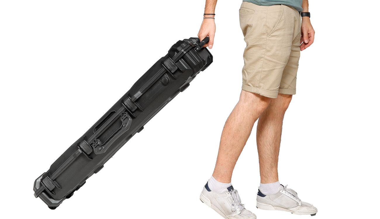 WoSport WST Tactical Rifle Case Waffenkoffer / Trolley 102 x 32,5 x 9 cm Cubed-Schaumstoff IPX7 schwarz Bild 11