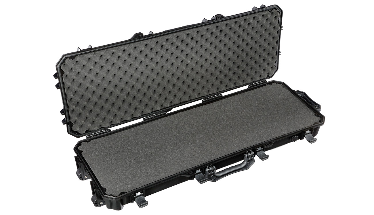 WoSport WST Tactical Rifle Case Waffenkoffer / Trolley 102 x 32,5 x 9 cm Cubed-Schaumstoff IPX7 schwarz Bild 5