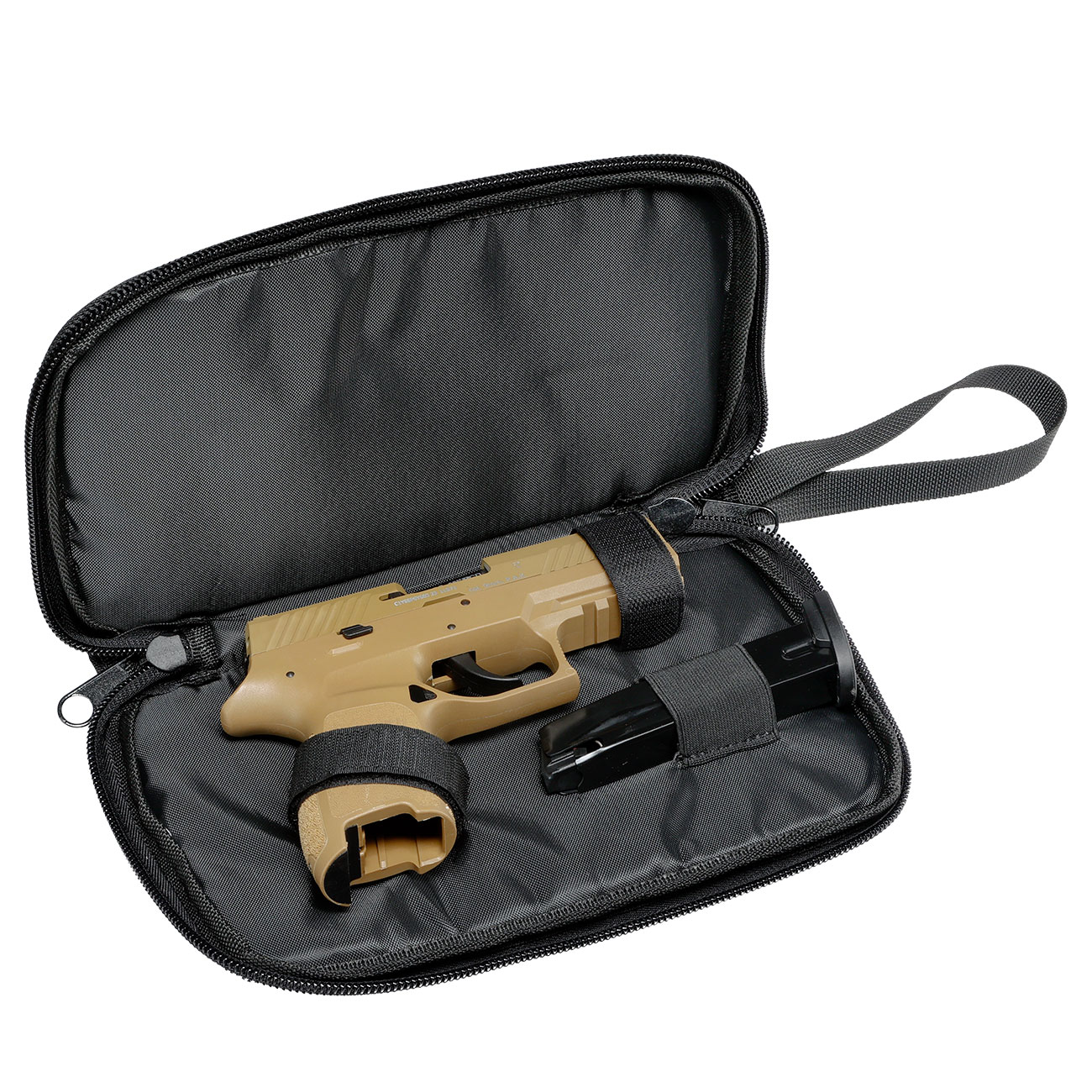 WoSport Pistolentasche / Futteral gepolstert 26 x 16 x 3,5 cm schwarz Bild 5