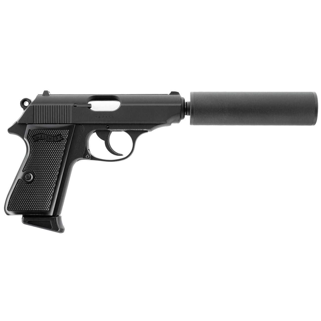 Walther PPK/S Kit mit Silencer Vollmetall GBB 6mm BB Airsoft schwarz Bild 2