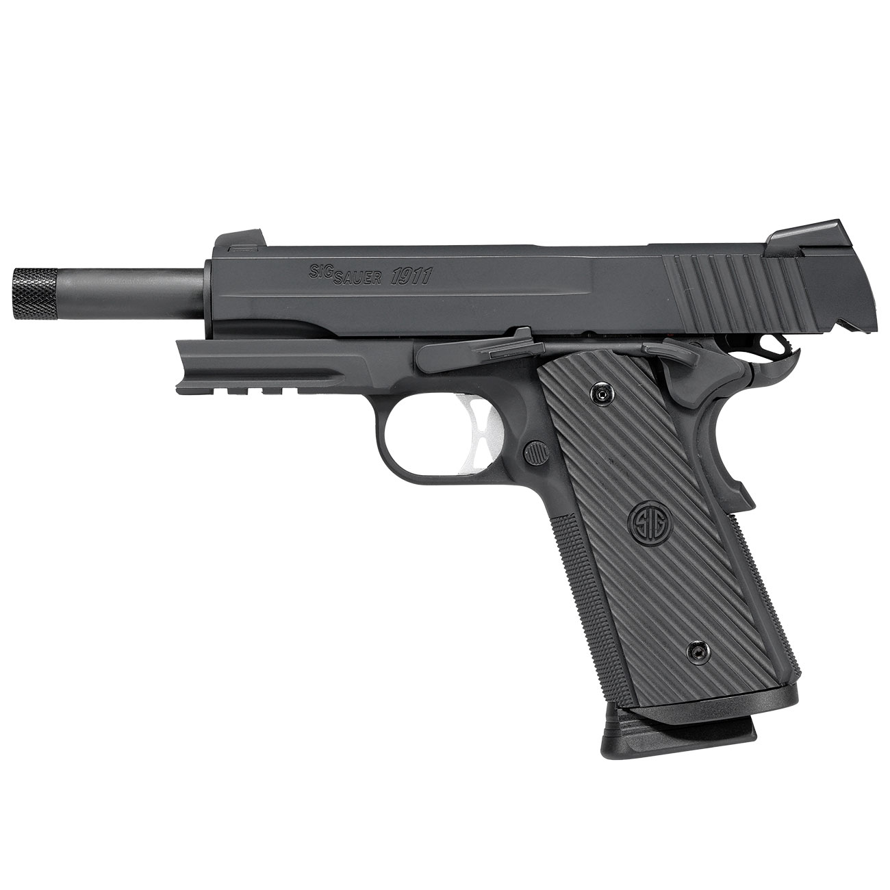KWC Sig Sauer ProForce 1911 Tacops Vollmetall CO2 BlowBack 6mm BB schwarz Bild 2