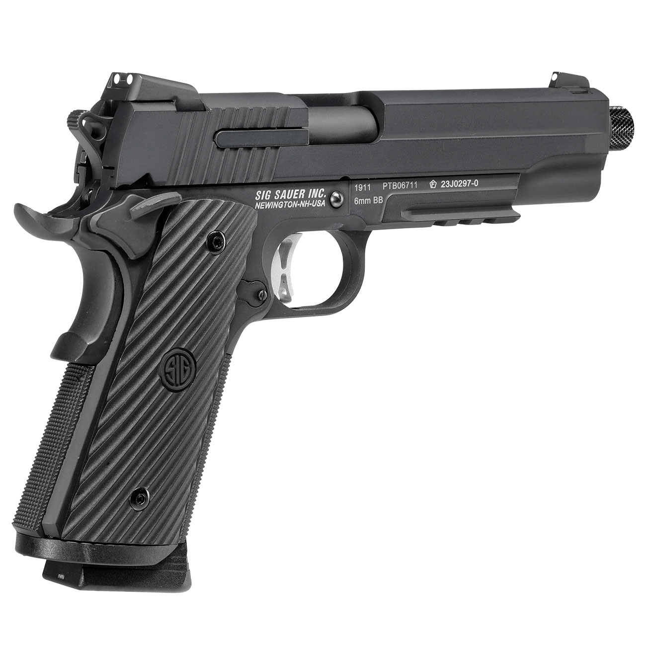 KWC Sig Sauer ProForce 1911 Tacops Vollmetall CO2 BlowBack 6mm BB schwarz Bild 4