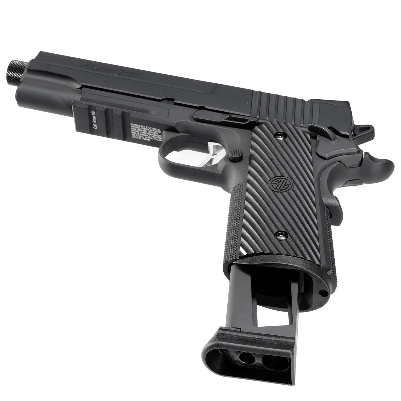 KWC Sig Sauer ProForce 1911 Tacops Vollmetall CO2 BlowBack 6mm BB schwarz Bild 5