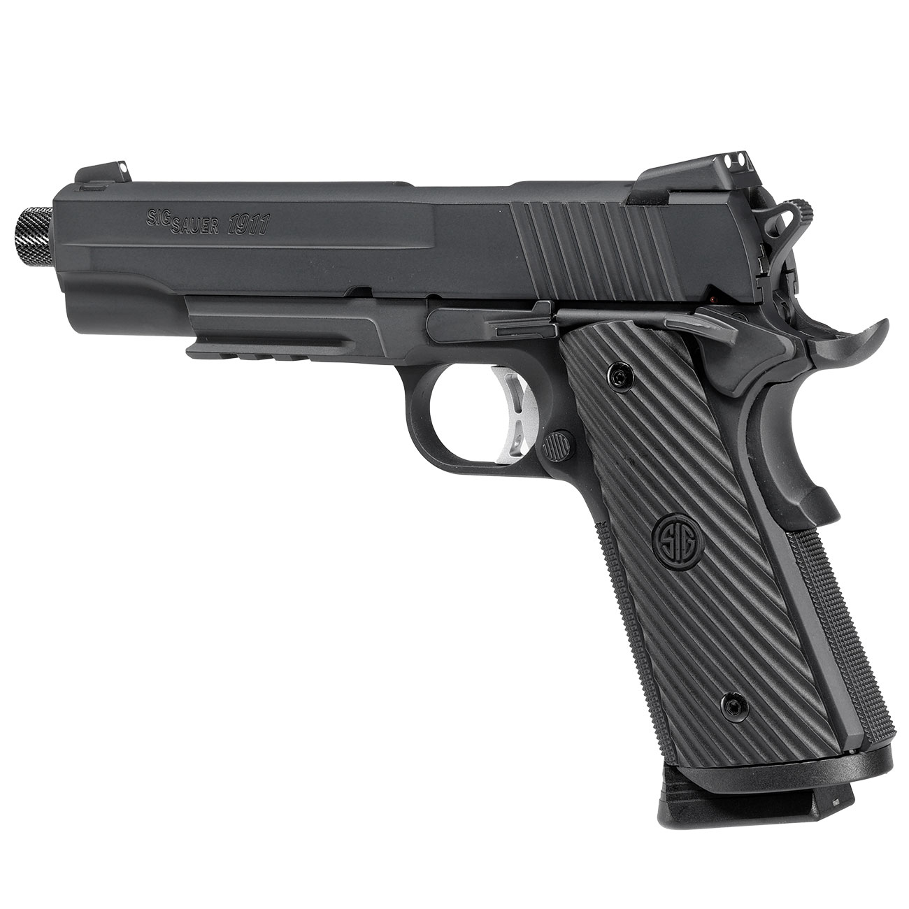 KWC Sig Sauer ProForce 1911 Tacops Vollmetall CO2 BlowBack 6mm BB schwarz Bild 8