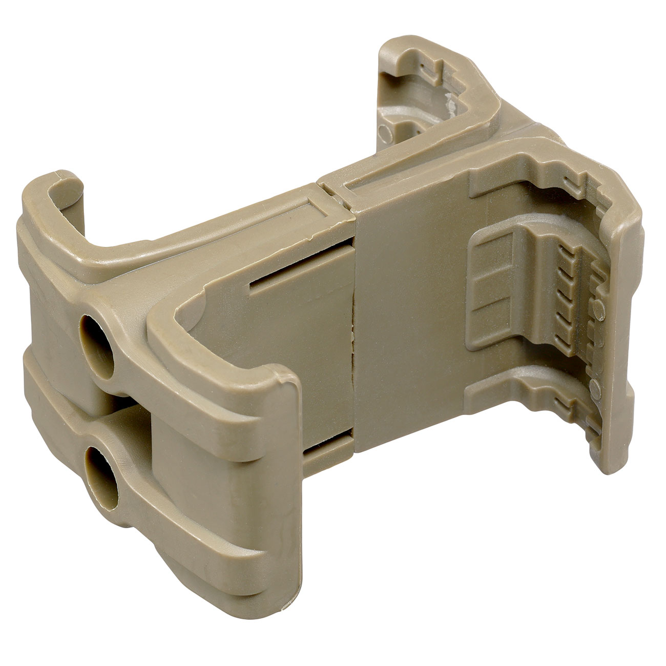 WoSport M4 / M16 / AR15 Polymer Dual-Magazinklammer / Mag Coupler tan
