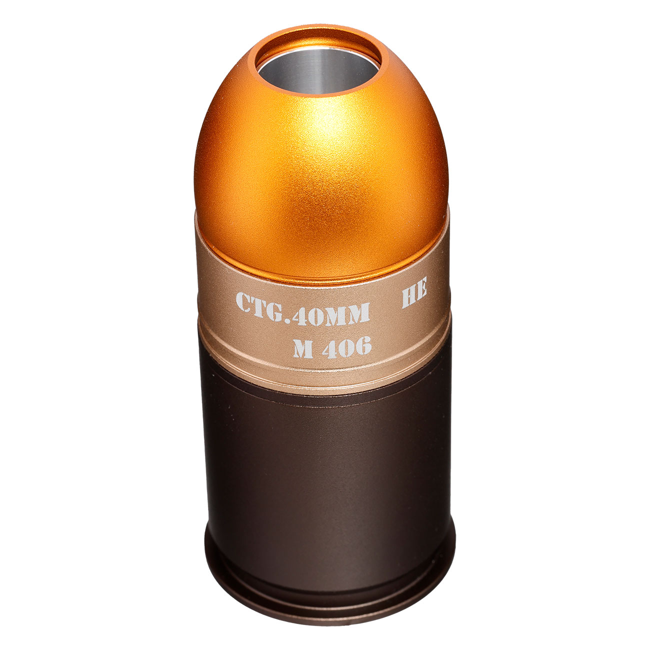 G&G GM406 40mm Vollmetall Hlse / Einlegepatrone f. 70 6mm BBs gold inkl. Abdeckungen Bild 6