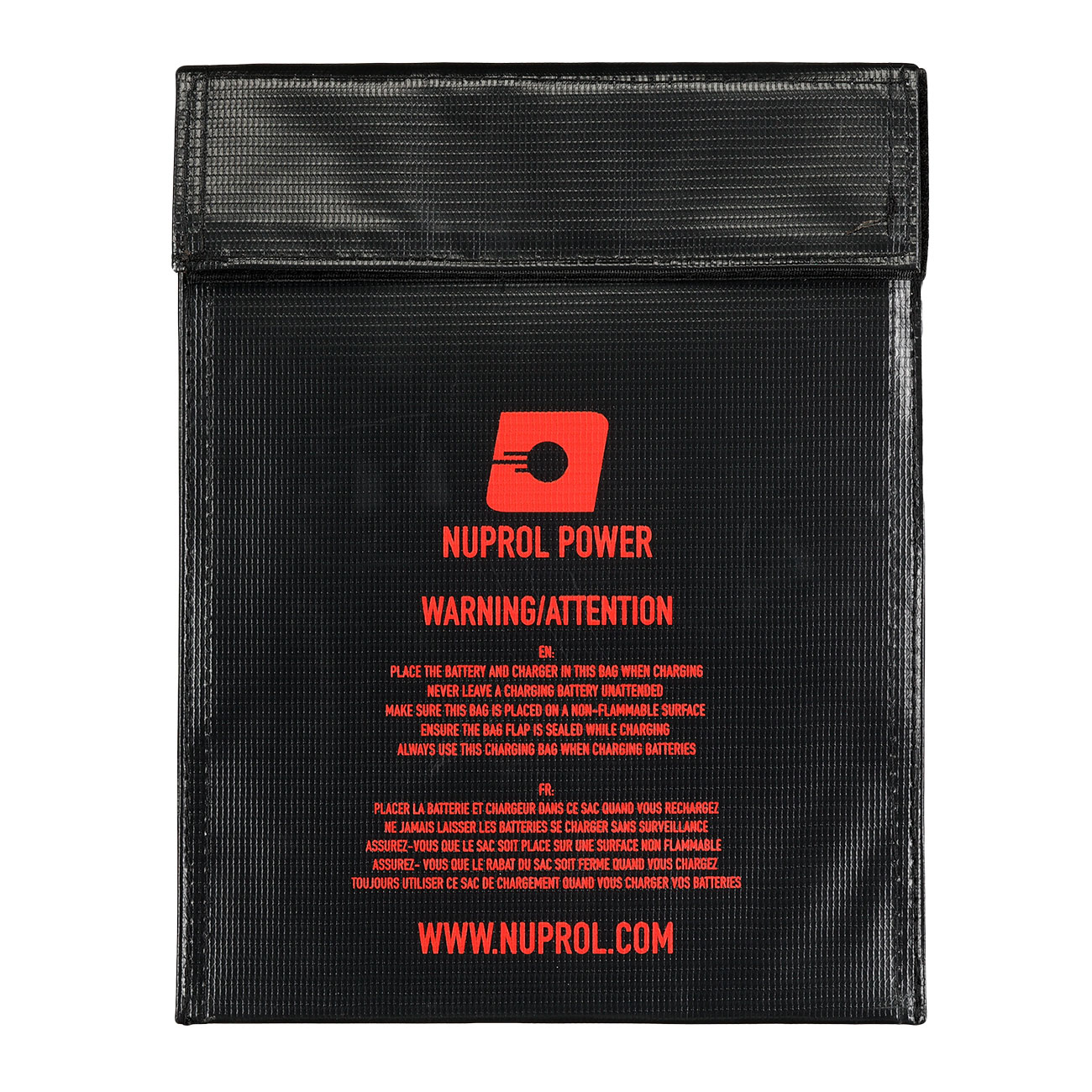 Nuprol LiPo Safety Bag Medium 18 x 23cm Feuerfeste Sicherheitstasche schwarz