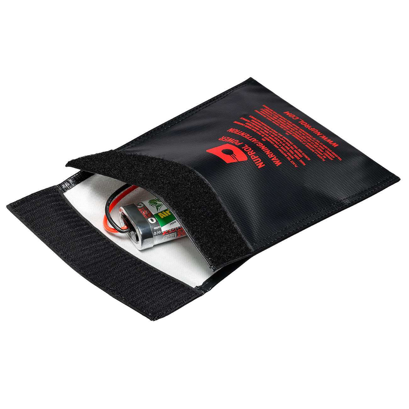 Nuprol LiPo Safety Bag Medium 18 x 23cm Feuerfeste Sicherheitstasche schwarz Bild 4