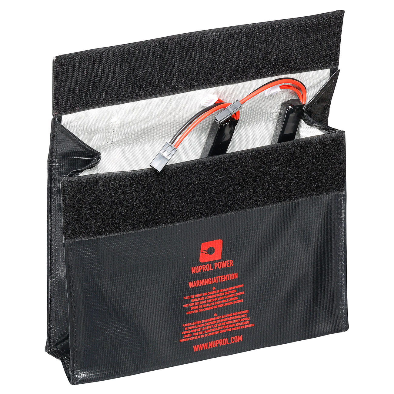 Nuprol LiPo Safety Storage Bag 24,0 x 6,4 x 1,8 cm Feuerfeste Sicherheitstasche schwarz Bild 4