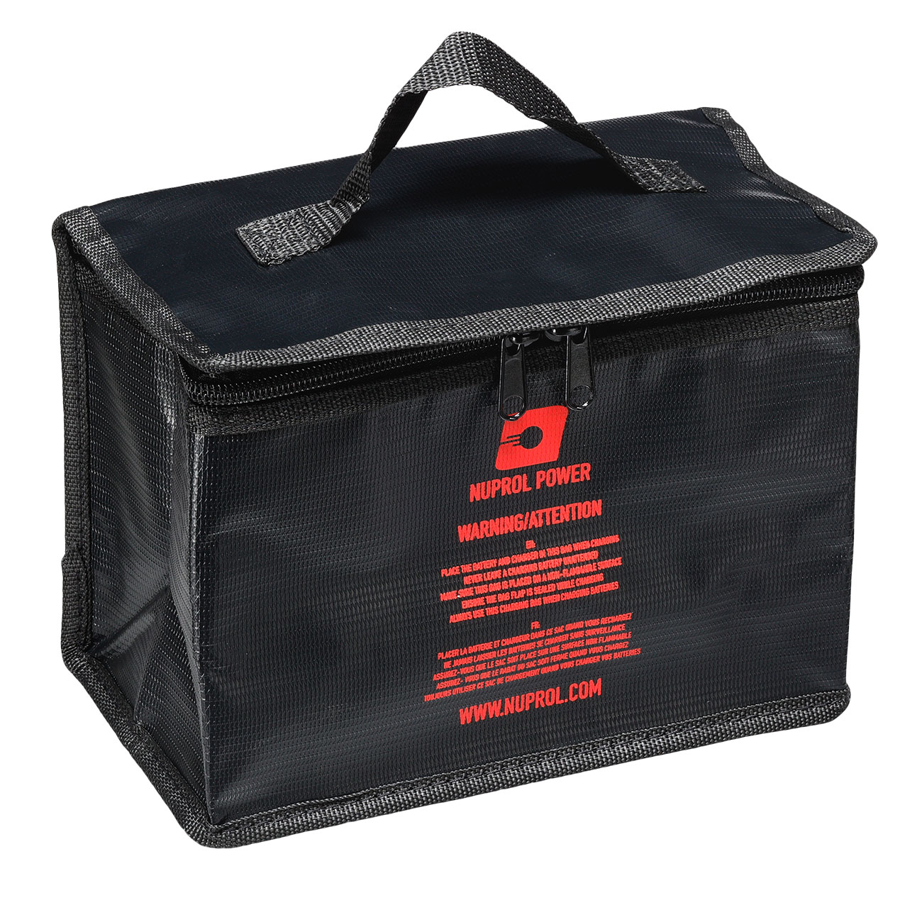 Nuprol LiPo Safety Storage Bag 21,5 x 15,5 x 11,5 cm Feuerfeste Sicherheitstasche schwarz