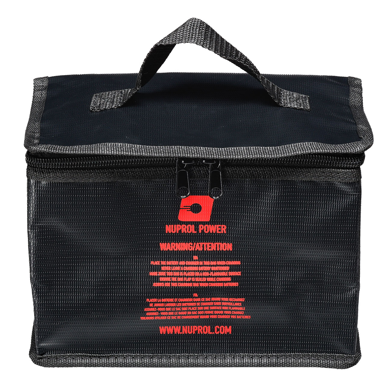 Nuprol LiPo Safety Storage Bag 21,5 x 15,5 x 11,5 cm Feuerfeste Sicherheitstasche schwarz Bild 3