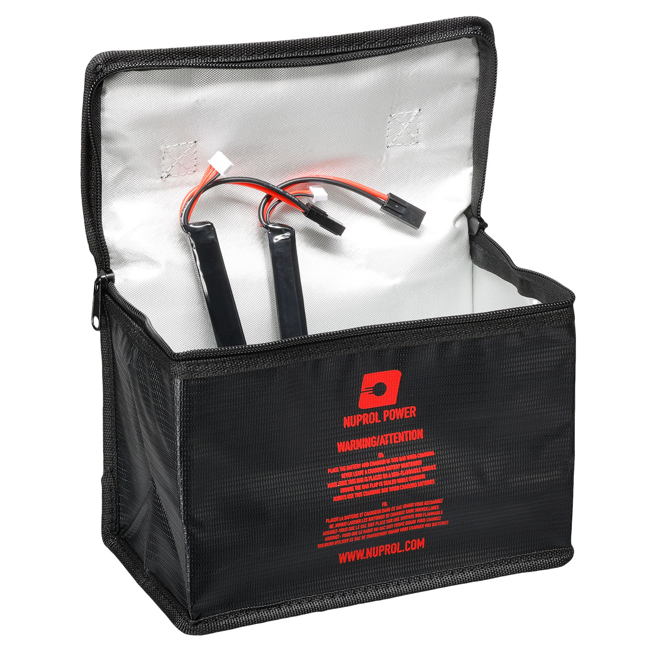 Nuprol LiPo Safety Storage Bag 21,5 x 15,5 x 11,5 cm Feuerfeste Sicherheitstasche schwarz Bild 6