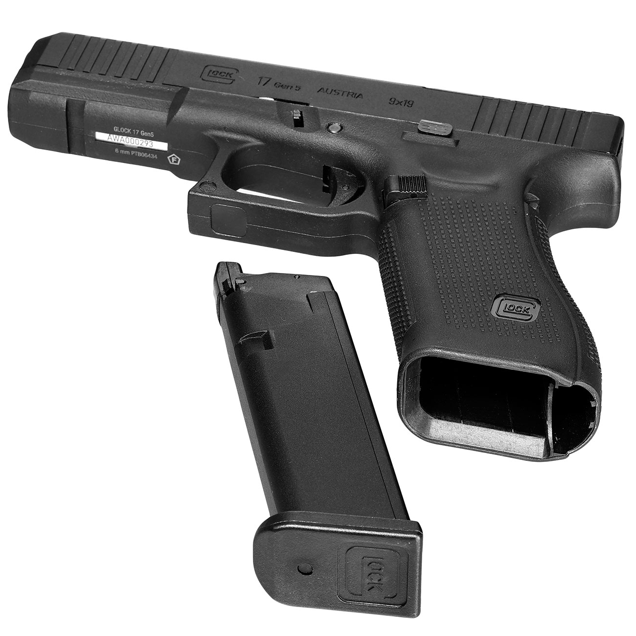 Glock 17 Gen. 5 MOS Airsoft CNC Aluminiumschlitten GBB 6mm BB schwarz Bild 6