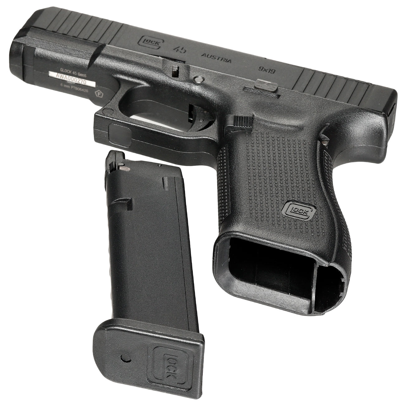 Glock 45 Gen. 5 MOS Airsoft CNC Aluminiumschlitten GBB 6mm BB schwarz Bild 6