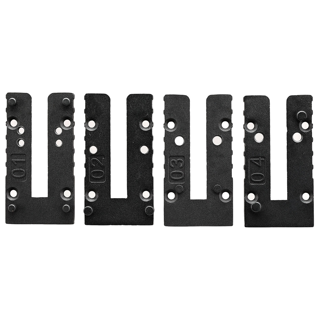 Umarex Adapterplatten 4er Set MOS 3 fr Glock Softairpistolen mit MOS 3 Standard schwarz Bild 3
