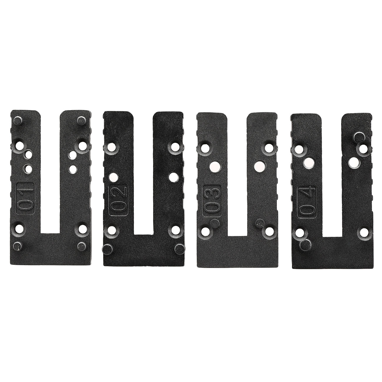 Umarex Adapterplatten 4er Set MOS 3 fr Glock Softairpistolen mit MOS 3 Standard schwarz Bild 4