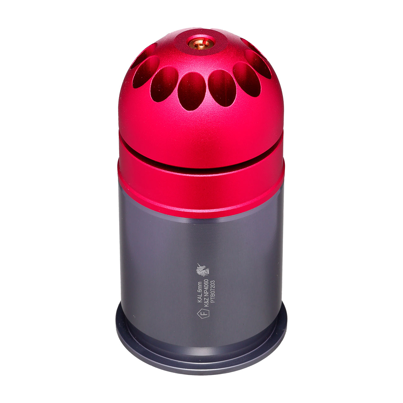 Nuprol 40mm Vollmetall Hlse / Einlegepatrone f. 60 6mm BBs rot - 3 Stck Bild 5