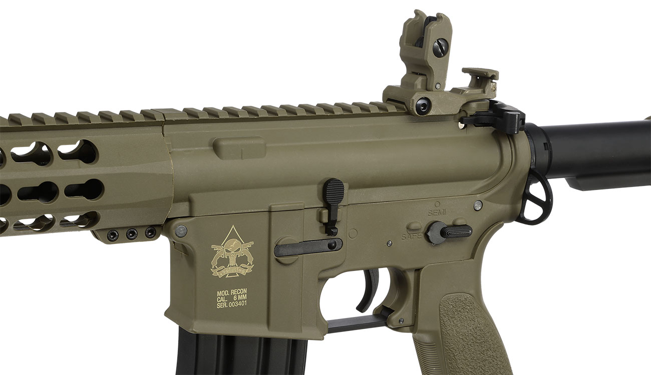 Evolution Airsoft Recon S 10 Amplified Carbontech S-AEG 6mm BB Tan Bild 7