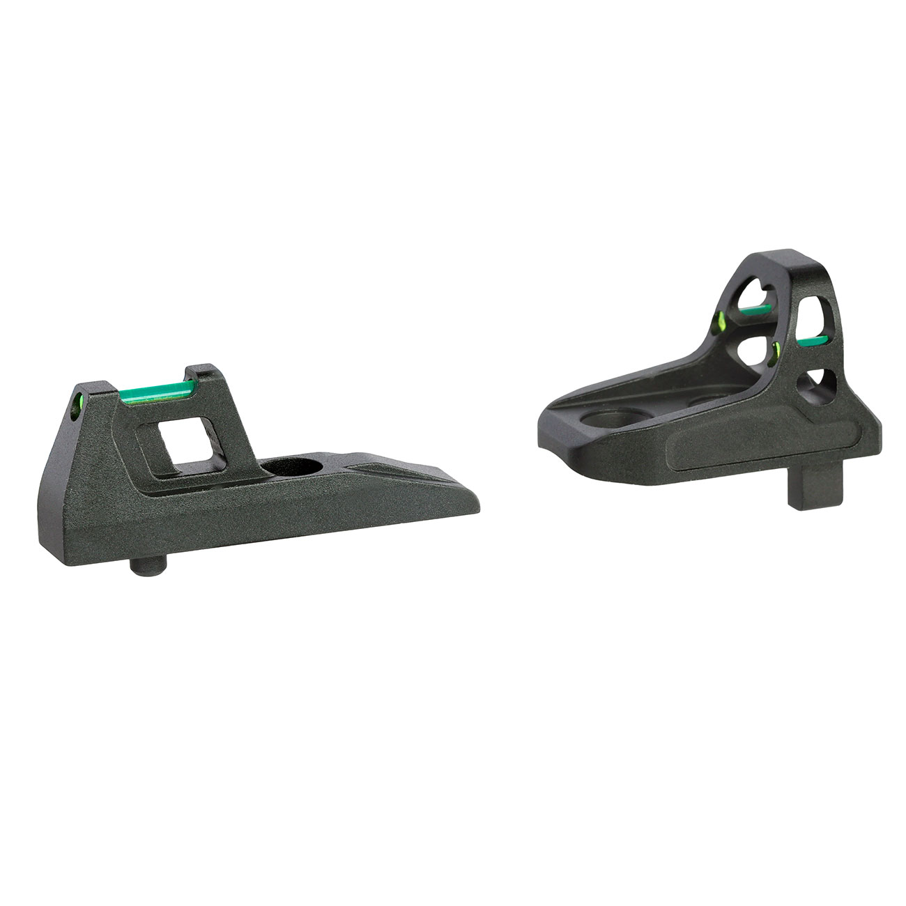 Narcos Airsoft CNC Aluminium Ghost Ring Fiber-Optik Visier Set f. AAP-01 GBB Pistolen schwarz