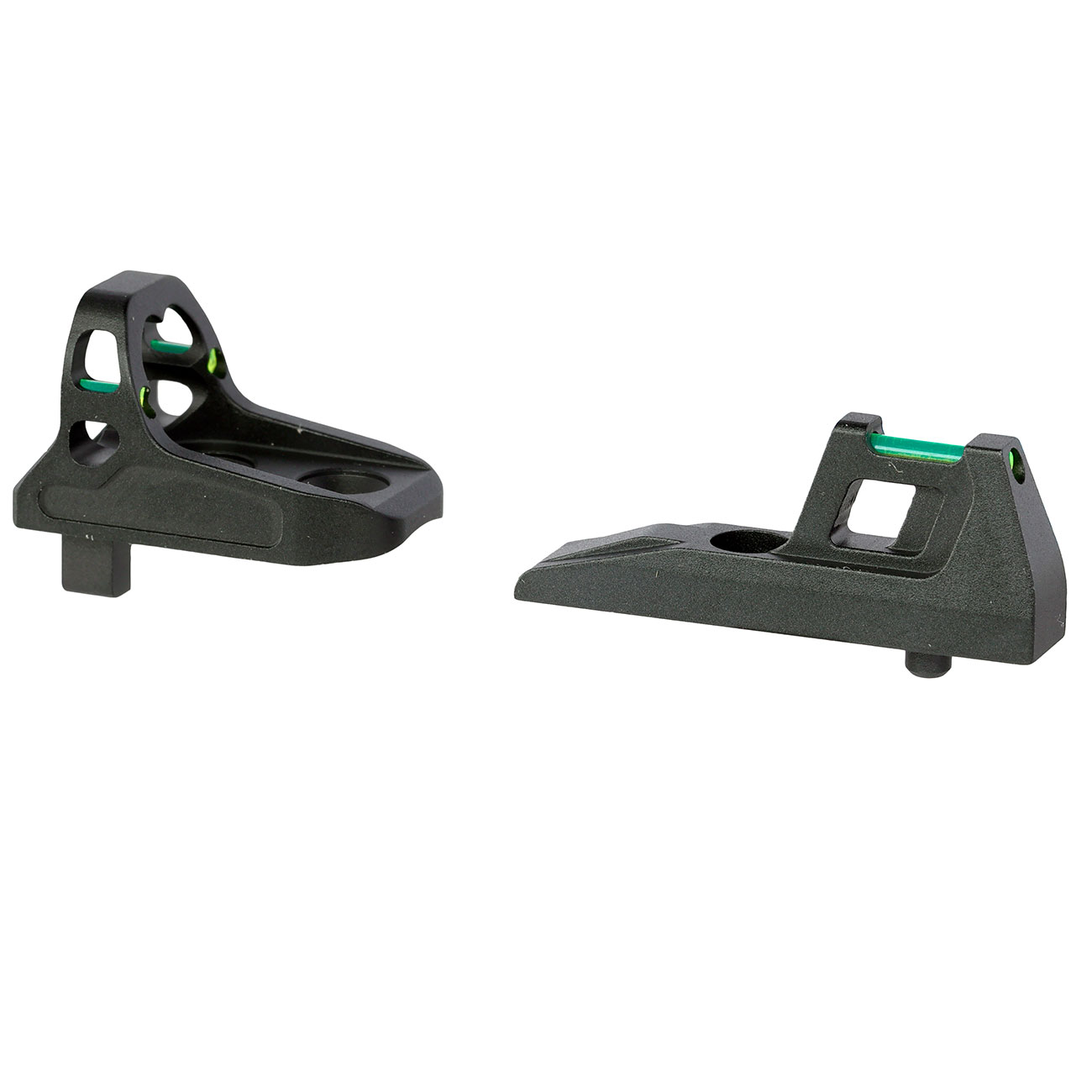 Narcos Airsoft CNC Aluminium Ghost Ring Fiber-Optik Visier Set f. AAP-01 GBB Pistolen schwarz Bild 1